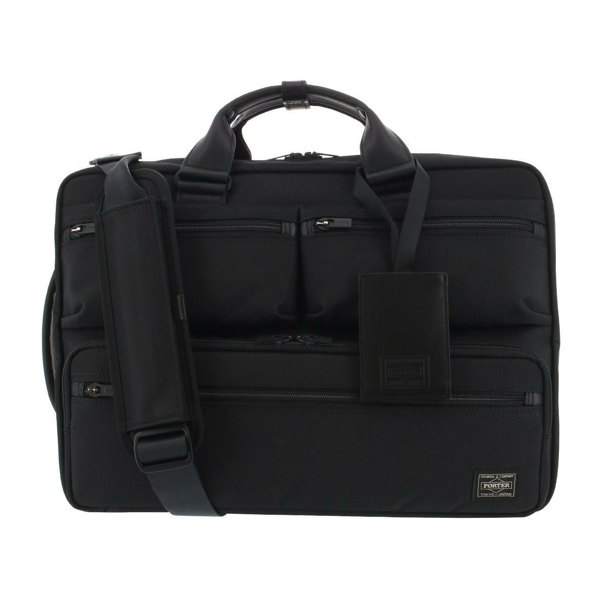PORTER ブラック 本革ブリーフケース TIME BLACK(タイム ブラック) 2WAY BRIEFCASE | 吉田カバン