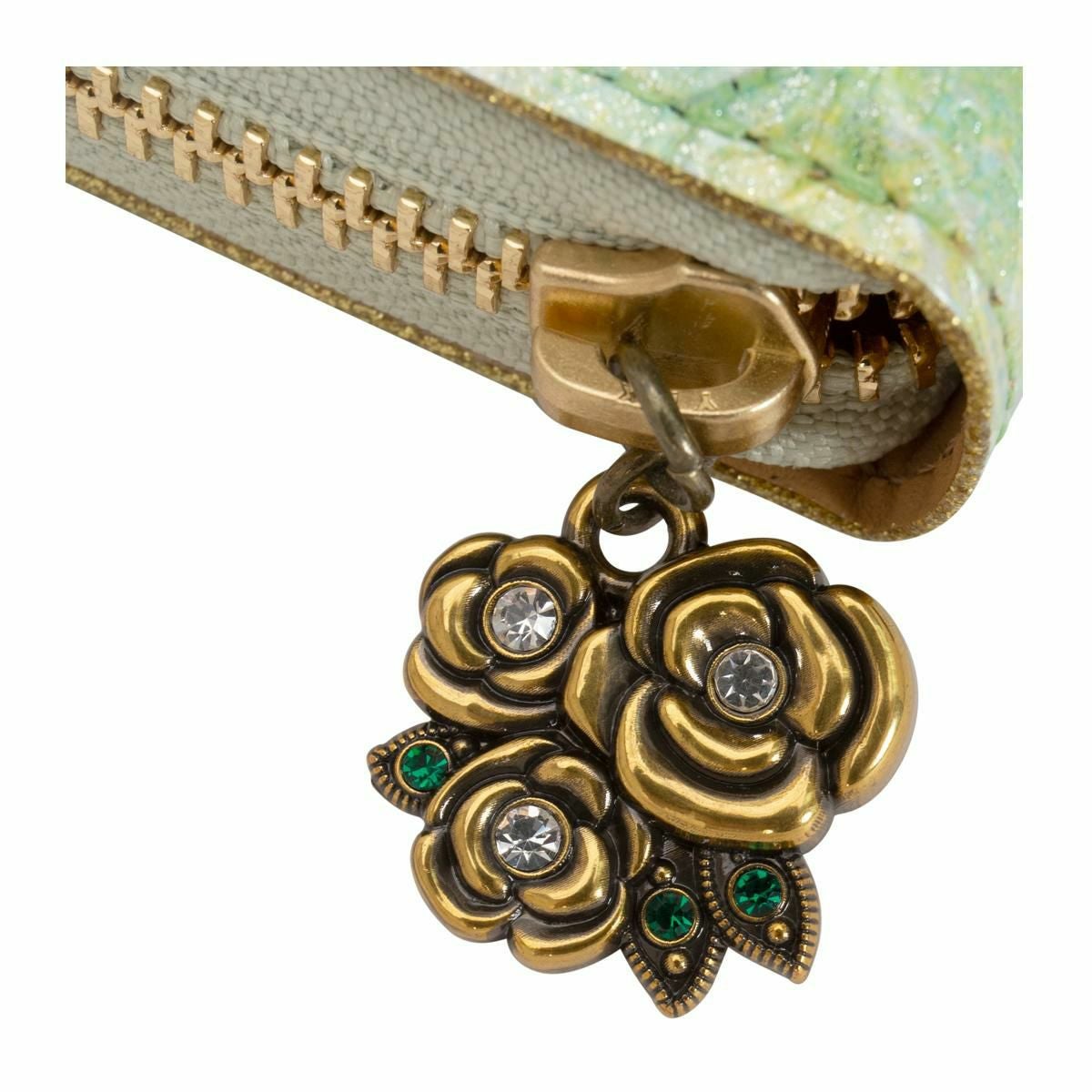 ANNA SUI 折り財布　黒　レザー　ラウンドファスナー　パピヨン　花柄 ANNA SUI（アナスイ） 財布 長財布 レディース ラウンドファスナー