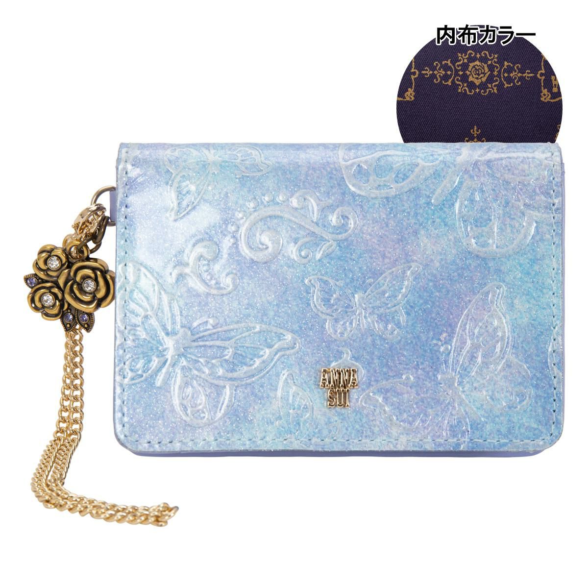 アナスイ パスケース レディース パピヨン 315814 ANNA SUI | 牛革 本