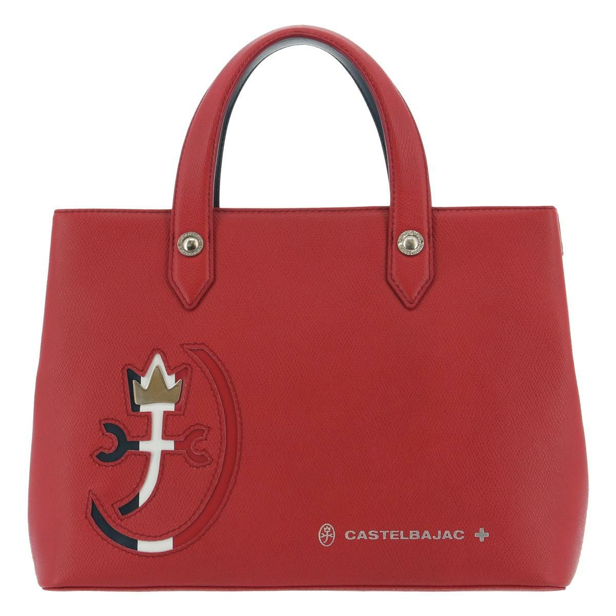 CASTELBAJAC本革 レッド ロゴ入り トートバッグ カステルバジャック CASTELBAJAC バッグ トートバッグ サシャ メンズ