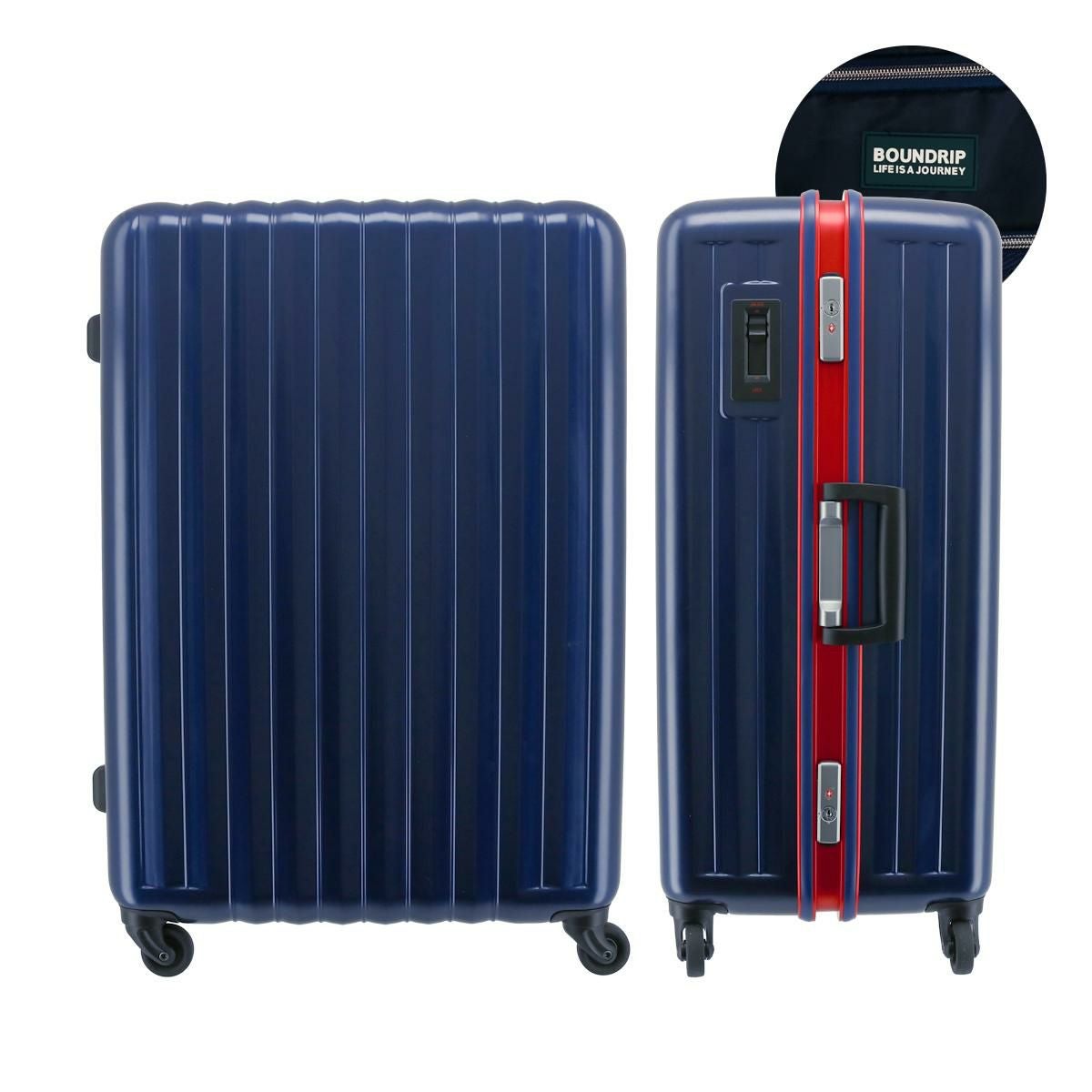バッグ boundrip life is journey BD88 MATTE NAVY バウンドリップ スーツケース フレームシリーズ 105L 5kg BD88