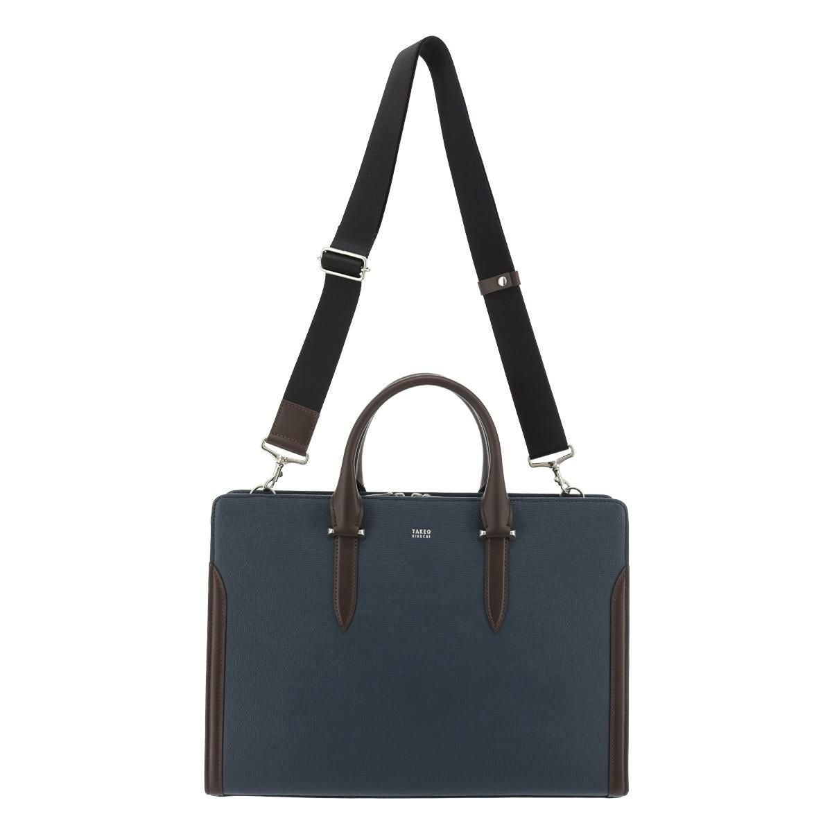 美品 タケオキクチ 2WAY ビジネスバッグ ショルダー キャンバス×本革レザー タケオキクチ ビジネスバッグ A4 2WAY 本革 スパーダ メンズ 724511