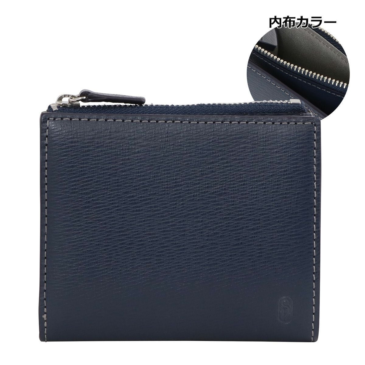 新品　SHIPS WALLET◇  ミニ財布　ネイビー WEB限定】SHIPS:【SAFFIANO LEATHER】2トーン 2つ折 ウォレット（財布