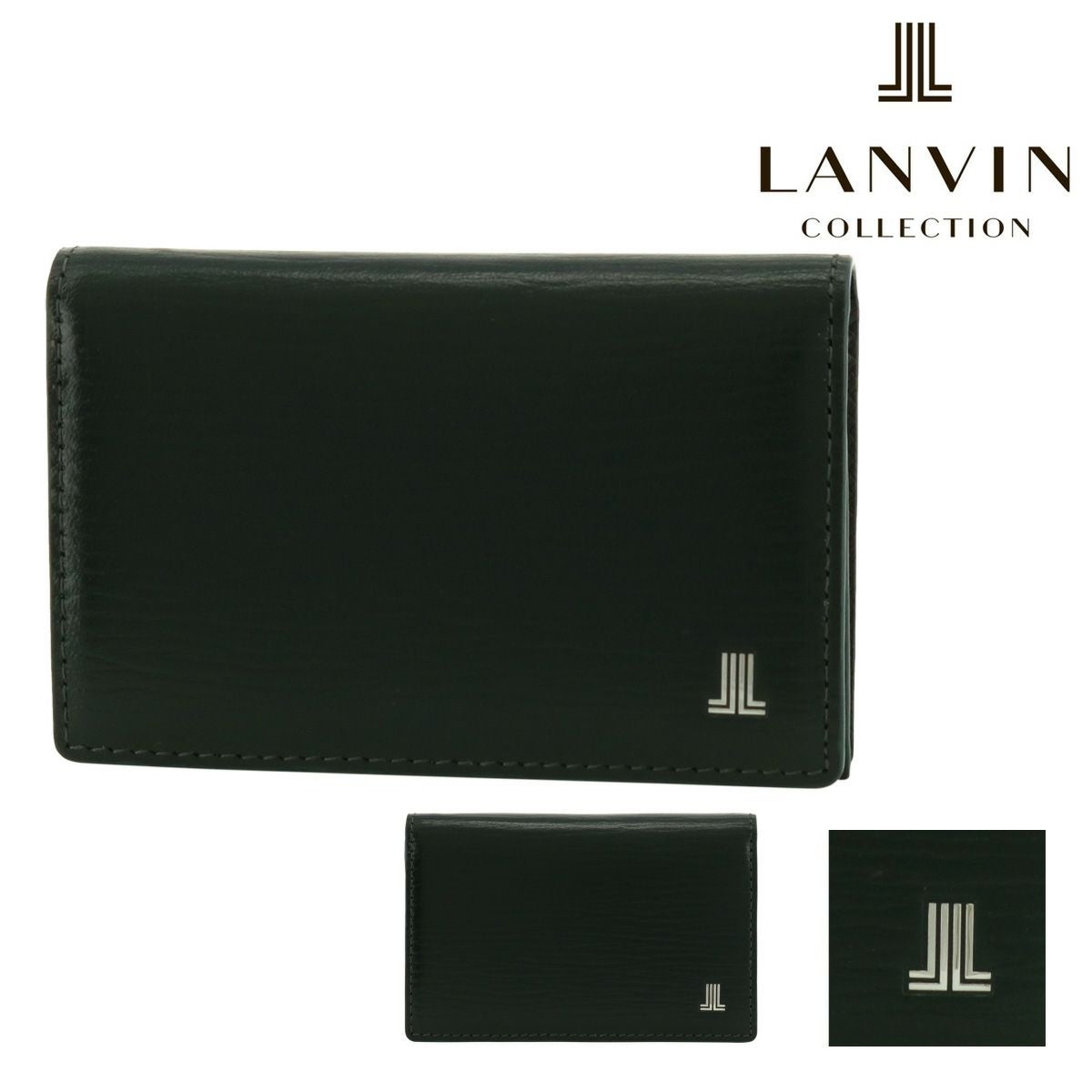ランバン新品未使用 黒 26センチ 自宅保管 ランバンコレクション 名刺入れ 牛革 メンズ レイン JLMW2BM1 LANVIN