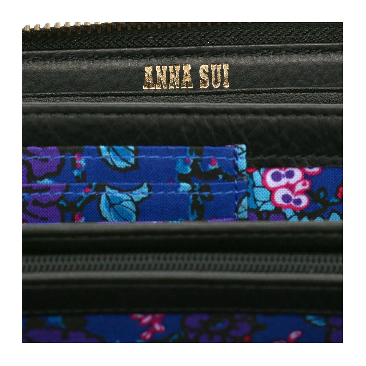 財布 ANNASUI ANNA SUI（アナスイ） 長財布 ラウンドファスナー 本革 レディース