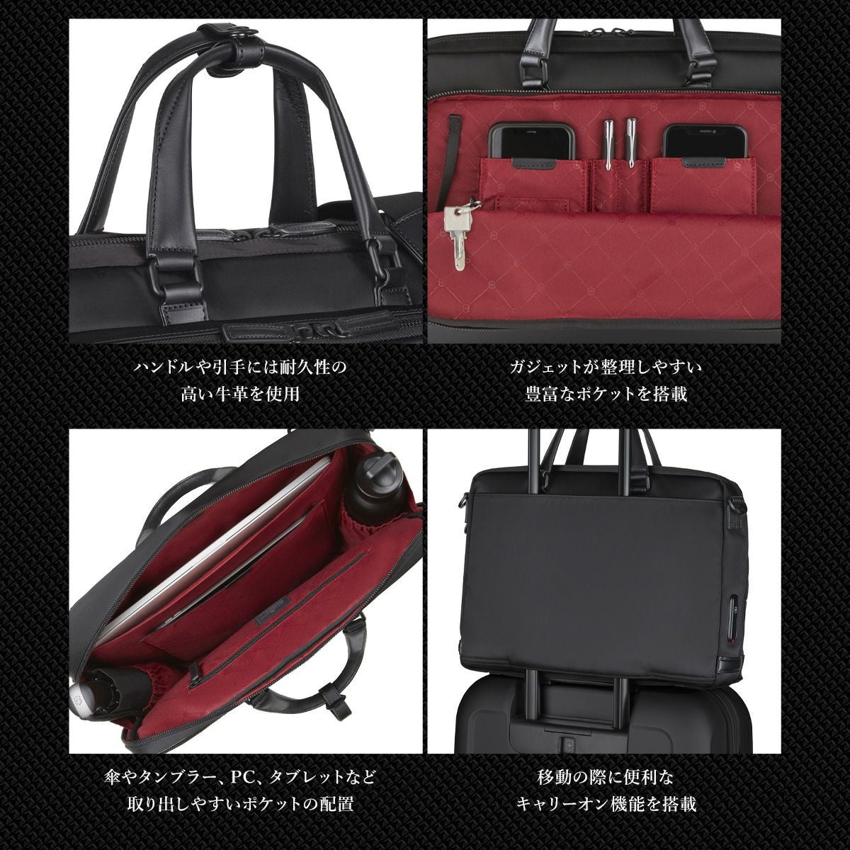 ブラックビジネスバックパック ビクトリノックス リュック A4 17L メンズ ブラック 611804 ALOX NERO