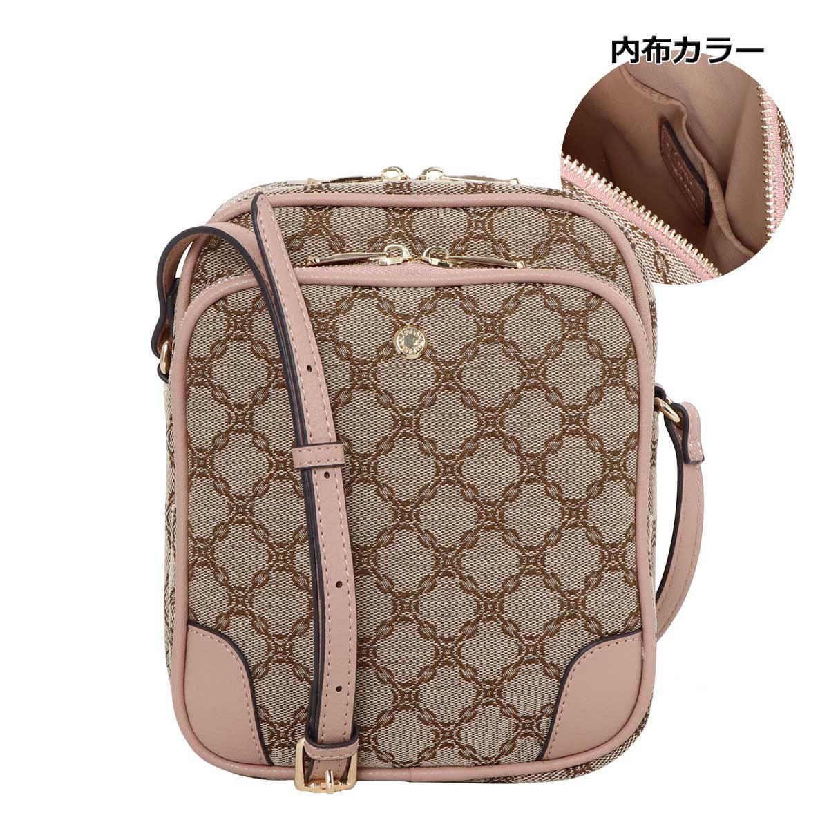 ベージュ×ピンク