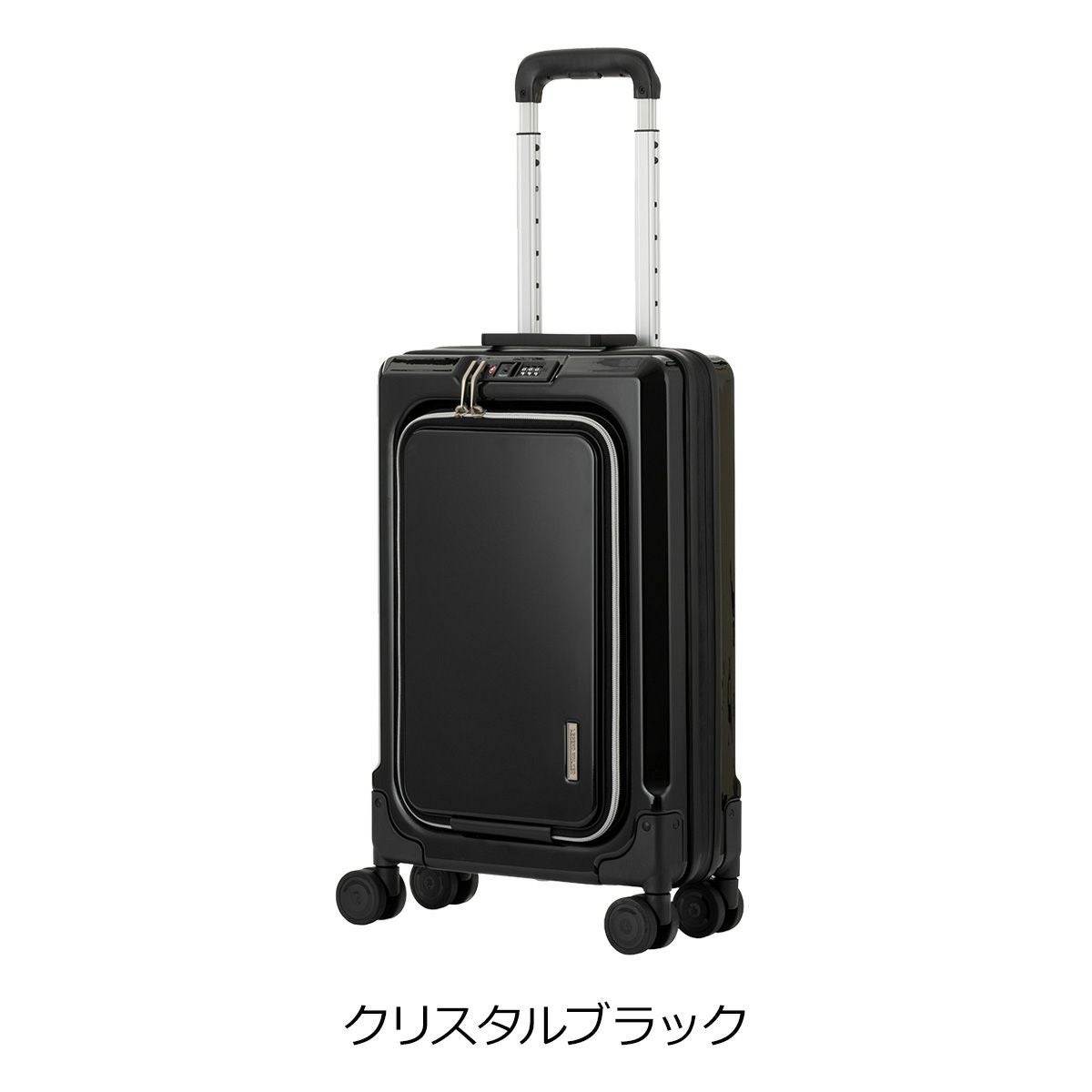 ★ジモティ割あり★  キャリーケース ブラック W45×D31×H72 クリーニング済み TC6097 グランプラス スーツケース Mサイズ 60L 軽量 中型 フロントオープン 4