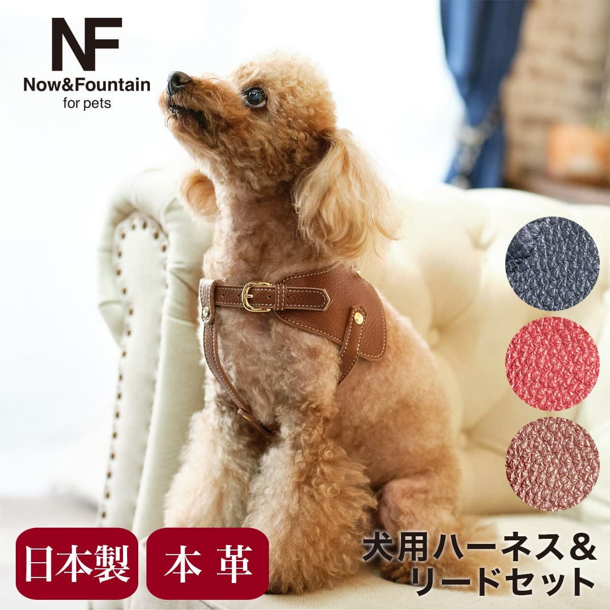 エヌアンドエフ ペット ハーネス＆リードセット 小型犬 ハーネス