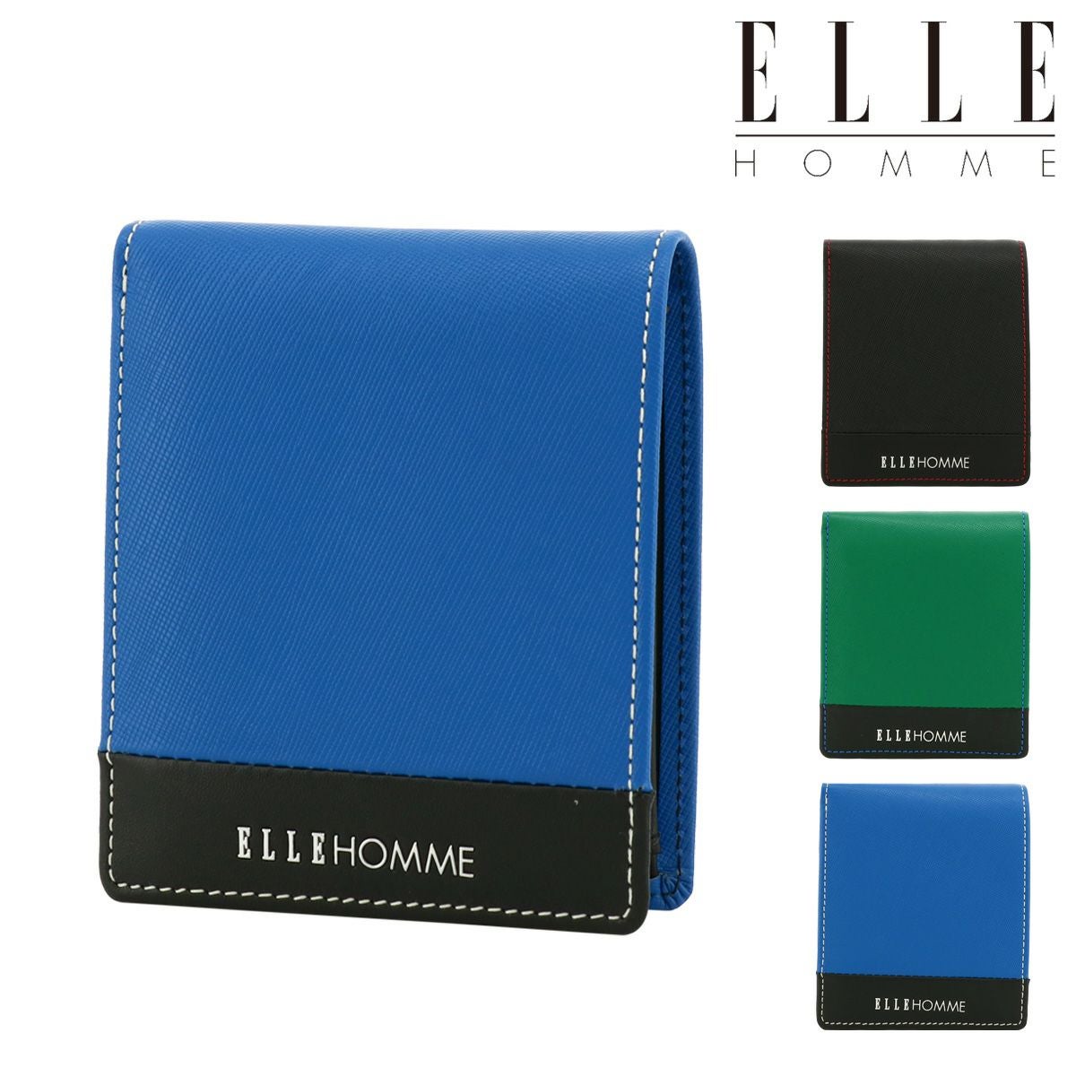 エルオム 二つ折り財布 本革 メンズ マルセイユ XP36185 ELLE HOMME