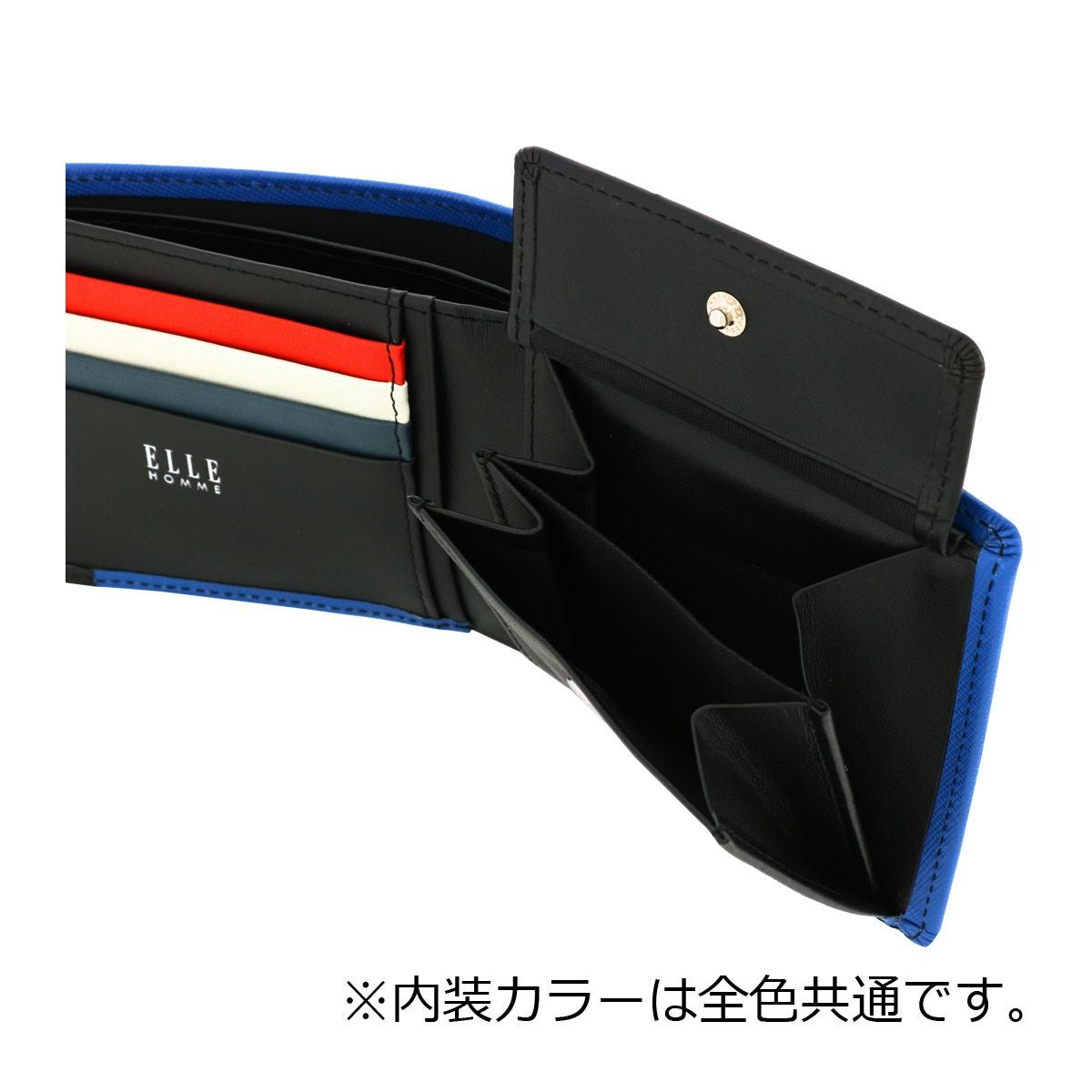 エルオム 二つ折り財布 本革 メンズ マルセイユ XP36185 ELLE HOMME