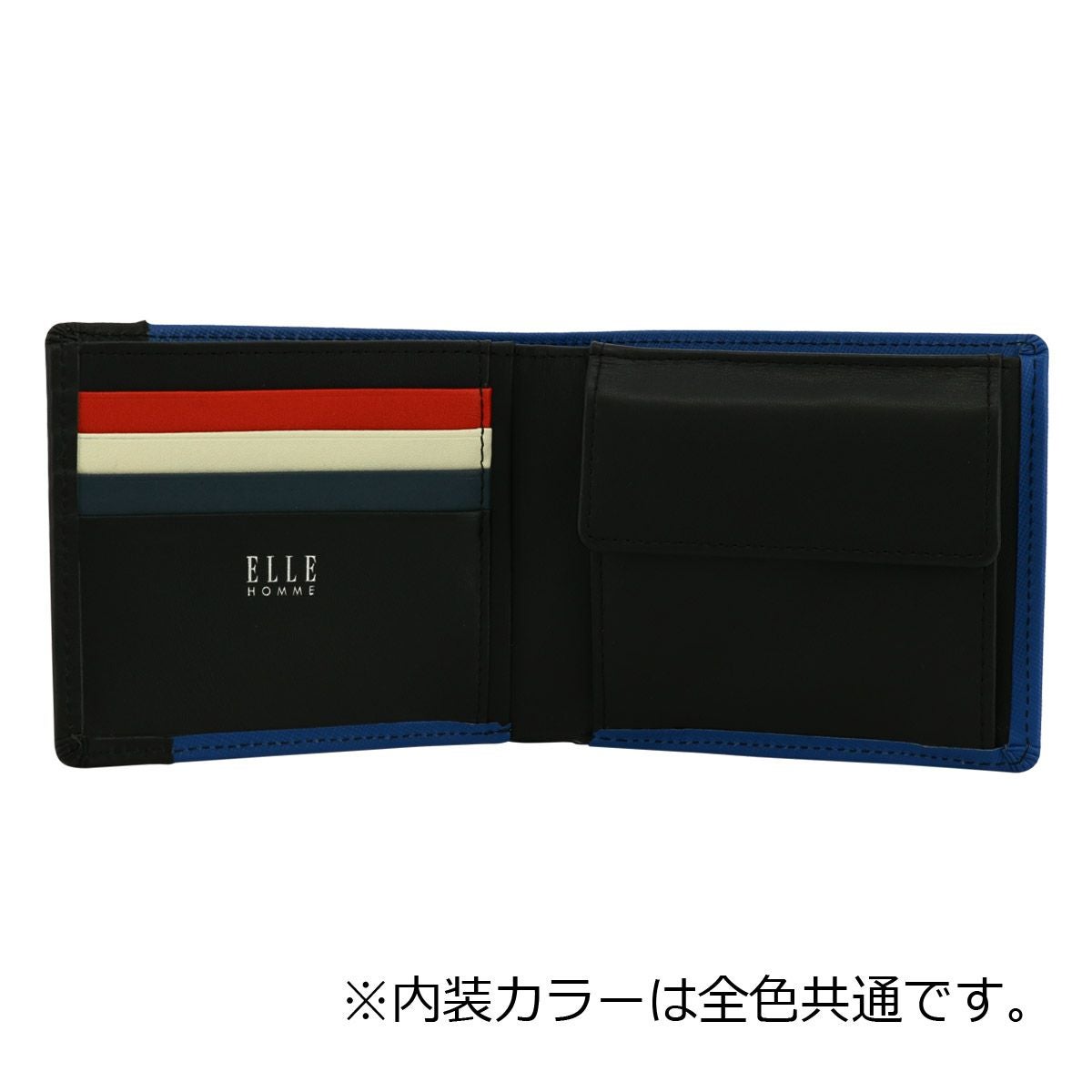 エルオム 二つ折り財布 本革 メンズ マルセイユ XP36185 ELLE HOMME