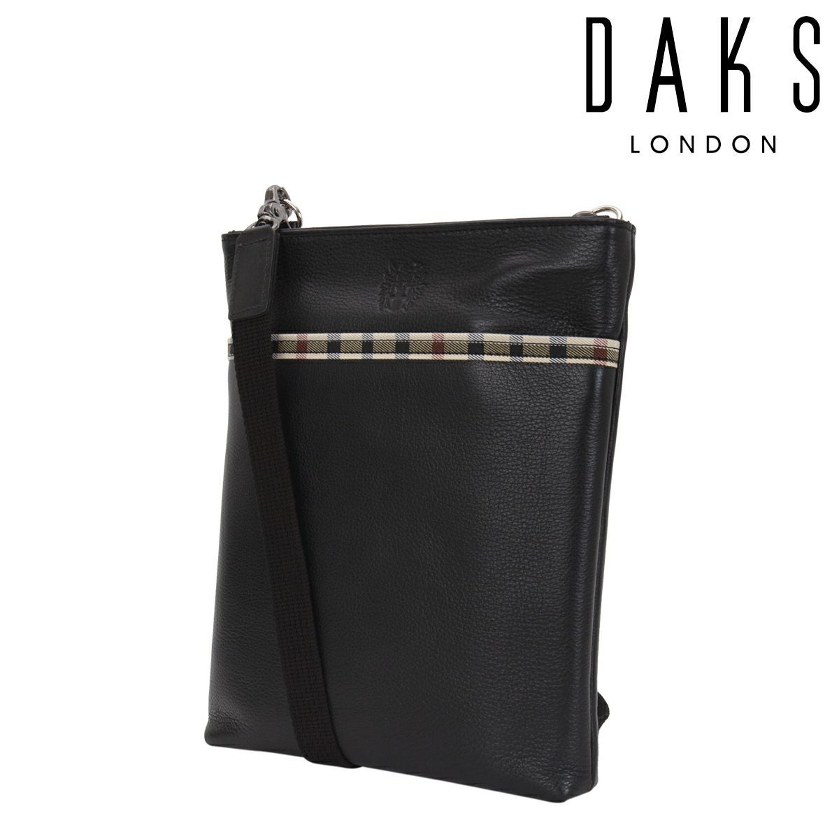 DAKS 黒 レザーバッグ DAKS（ダックス） レザー トートバッグ ハンドバッグ （ブラック