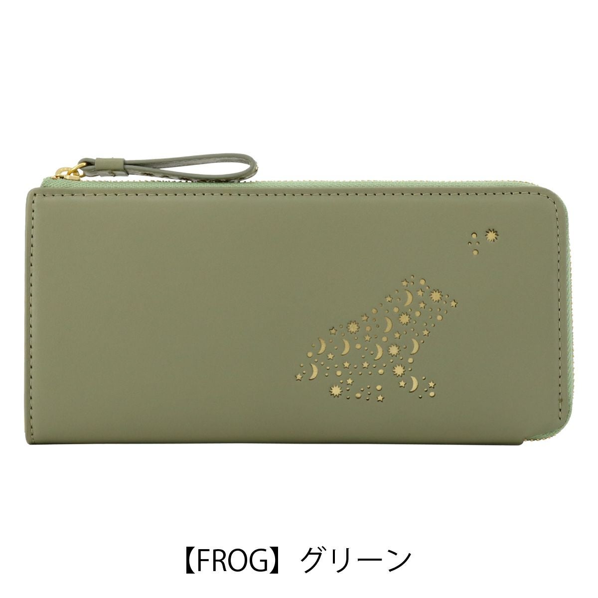 【25SS】パドカレ　リヨセルポプリンロングジレ　カーキ　定価64,900円 エッセンスオブポイズン 長財布 本革 レザー L字ファスナー 薄型 薄い