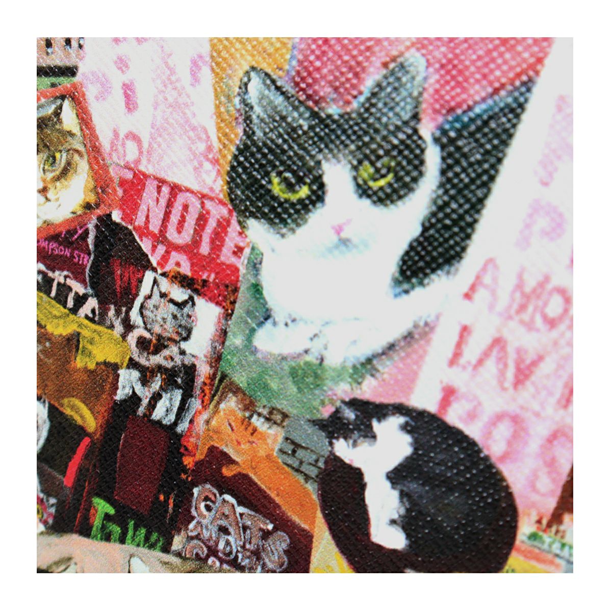 マンハッタナーズ 長財布 ラウンドファスナー 本革 猫 ねこ ネコ