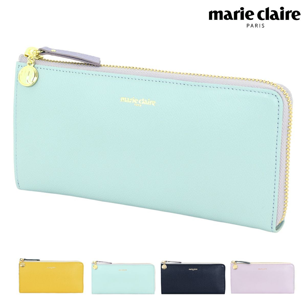 マリ・クレール パークフロラル 長財布 Marie Claire（マリ クレール） 長財布 L字ファスナー エナメル