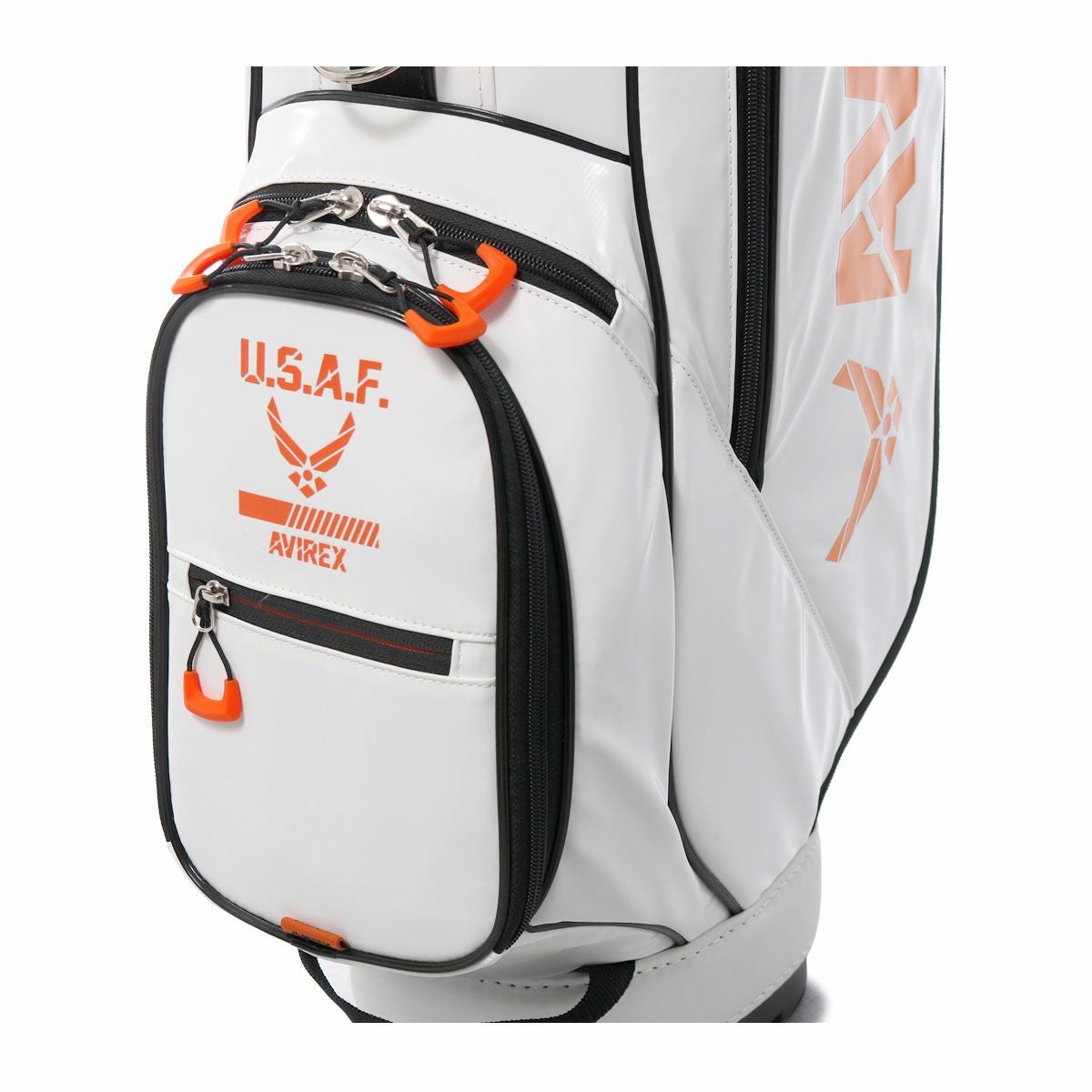 アビレックスゴルフ　キャディバッグ ホワイト U.S.A.F.ロゴ付き 楽天市場】AVIREX GOLF アヴィレックスゴルフ セルフスタンド付き