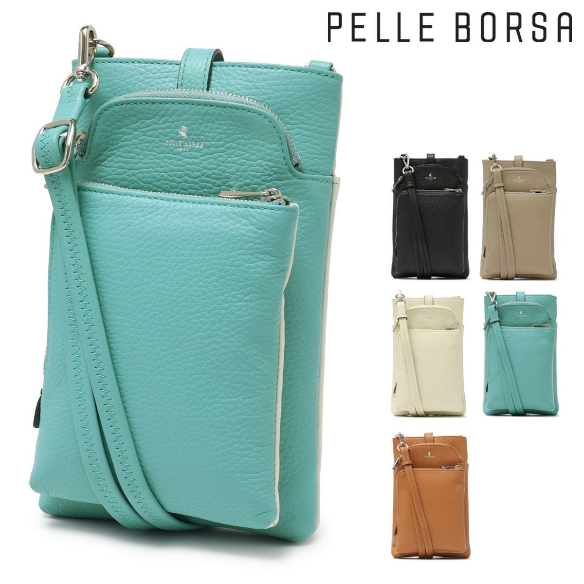 ペレボルサ　Pelle Borsa ミニショルダーバッグ サコッシュ PELLE BORSA（ペレボルサ） ミニショルダーバッグ スマホポシェット