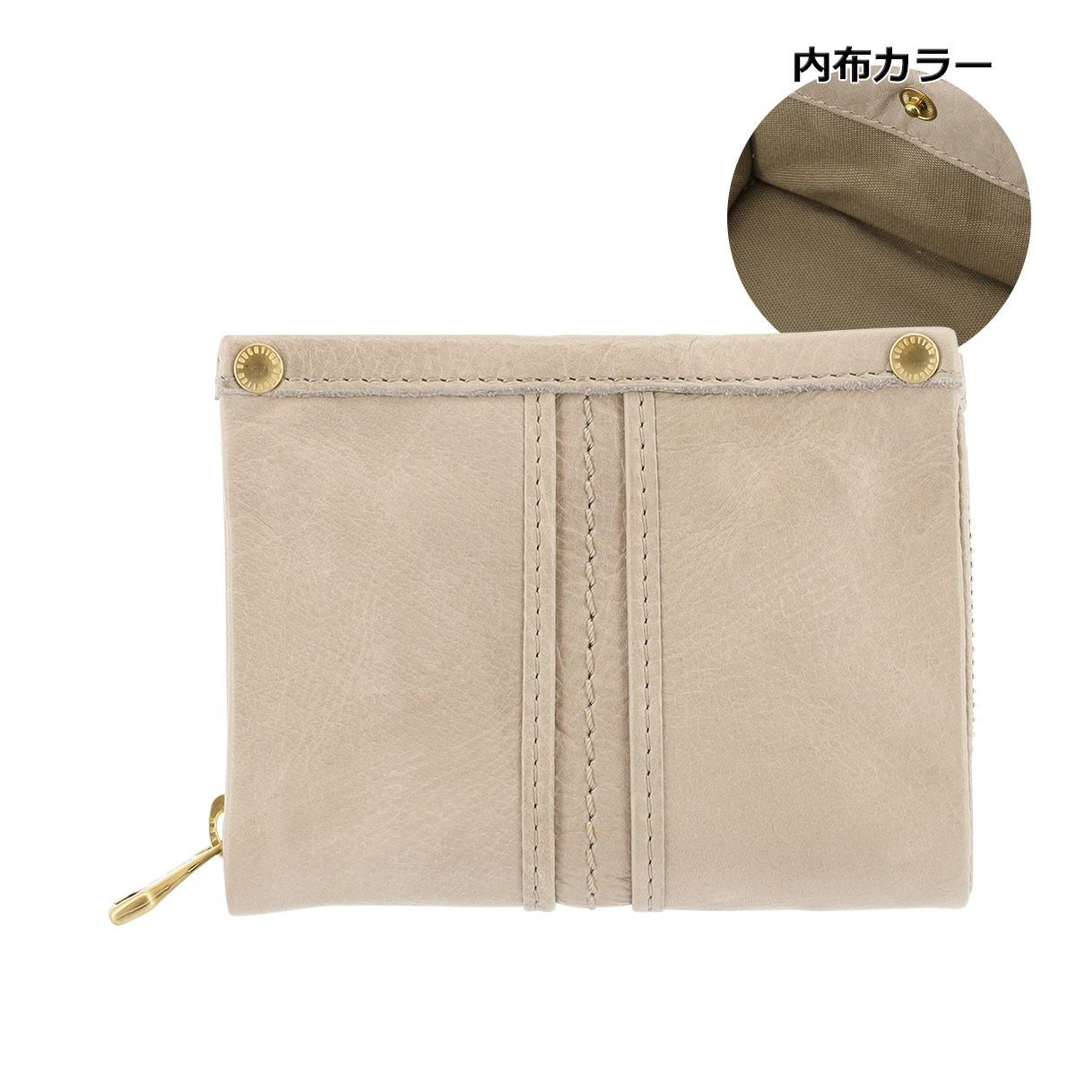 ノーティアム 二つ折り財布 ラウンドファスナー フルクローム メンズ