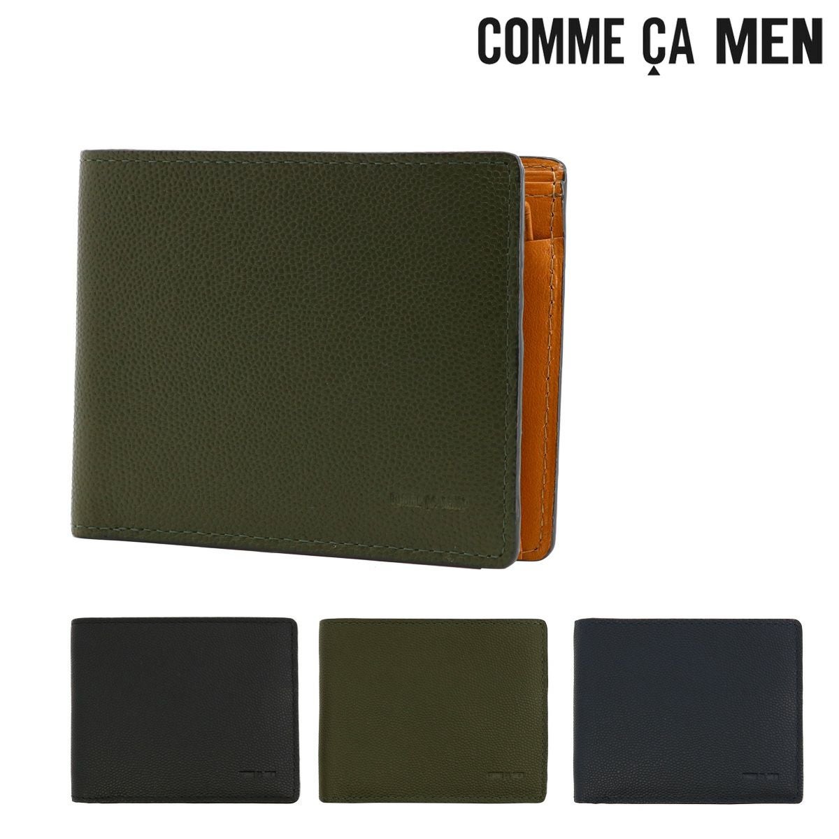 コムサメン 二つ折り財布 バーズ メンズ 5711 COMME CA MEN Base 牛革