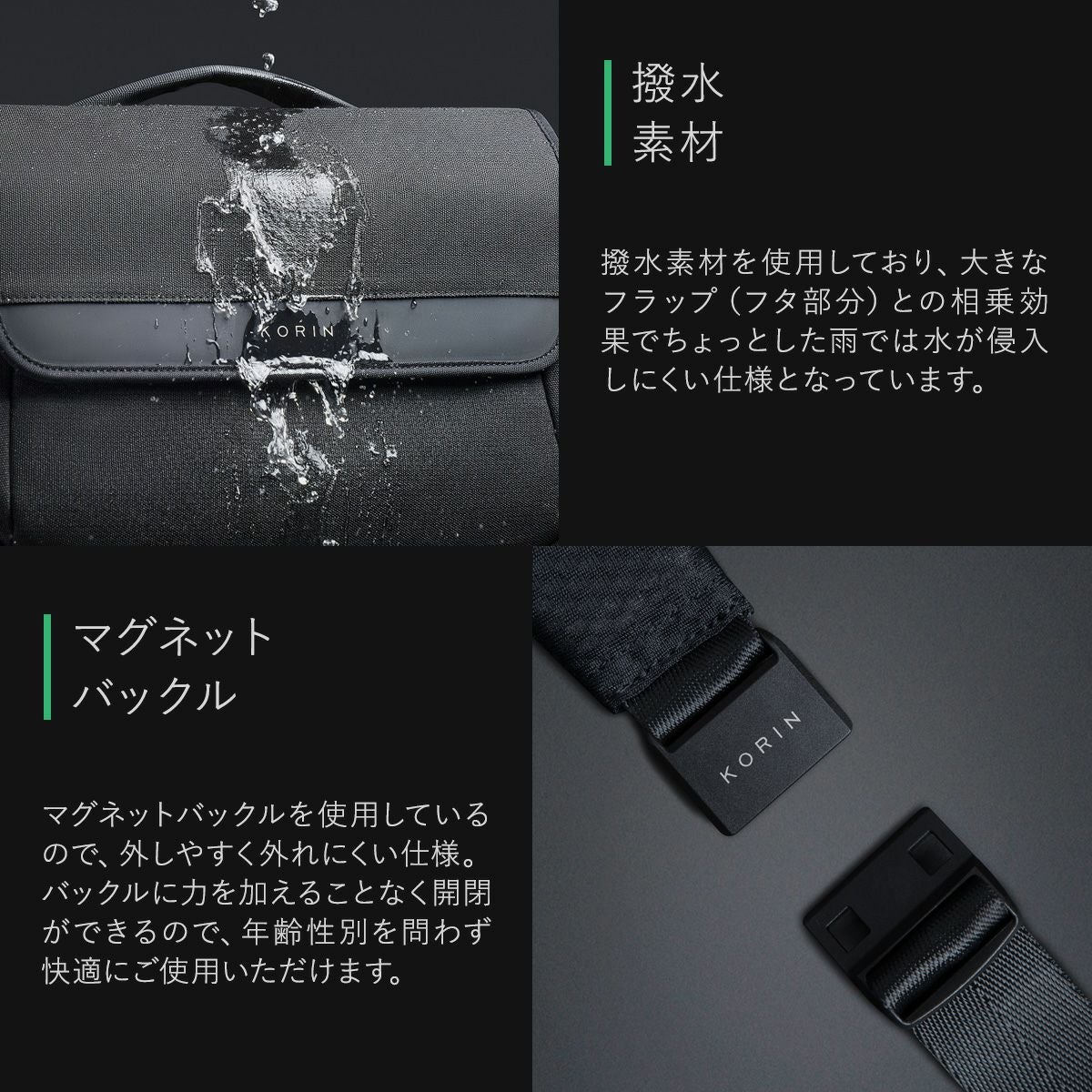 コリンデザイン ボディバッグ メンズ レディース C-SLING-X
