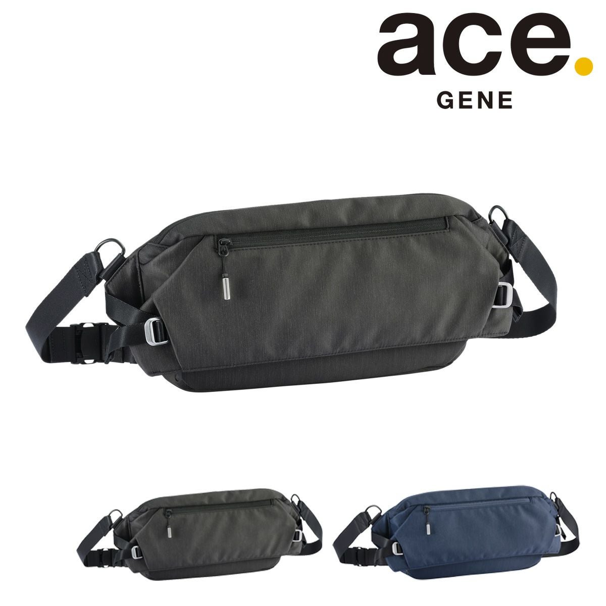 エースジーン ボディバッグ メンズ クロスリングH 68027 ace.GENE 撥