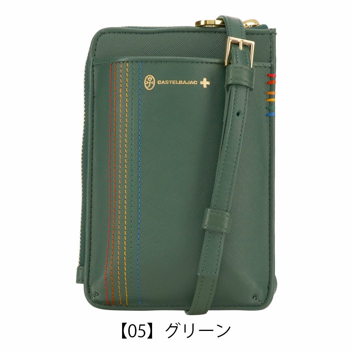 カステルバジャック スマホショルダー メンズ レディース 本革 027101
