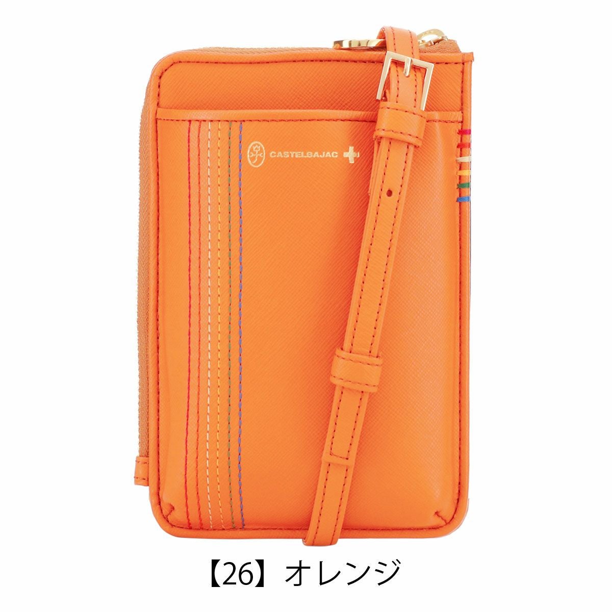 カステルバジャック スマホショルダー メンズ レディース 本革 027101