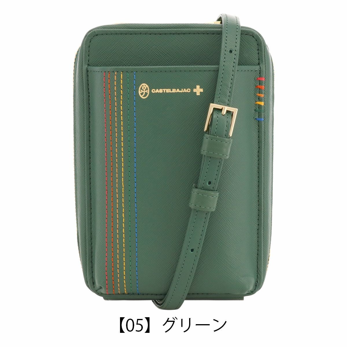 カステルバジャック スマホショルダー メンズ レディース 本革 027102