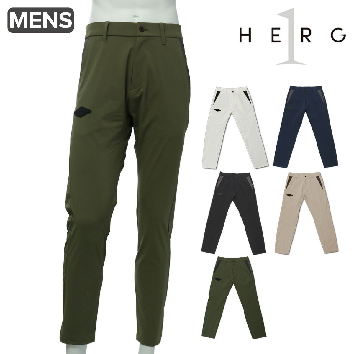 新品　HERG1 エルグワン　メンズ　パンツ2 エルグワン ゴルフ パンツ ゴルフウェア ズボン メンズ GM23PR51 HERG1