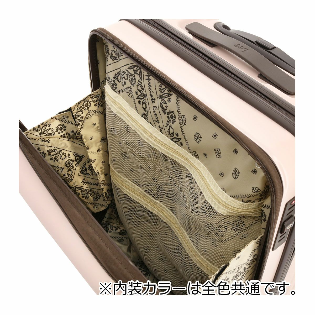 希少 ForPetsOnly キャリーバッグ イタリア直 シャンパンブラウン Lee スーツケース 53L 55cm 3.7kg フロントオープン リー 320-9021 22