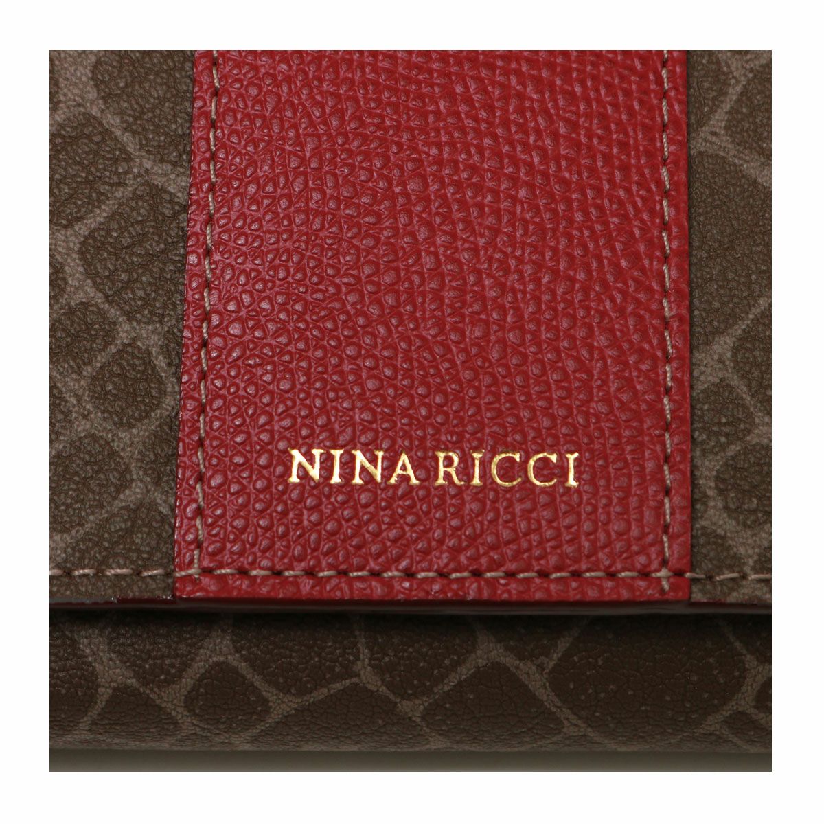 ニナリッチNINA RICCI　グレインヌーボーパース　ラウンドファスナー長財布 ニナリッチ 長財布 本革 かぶせ レディース 85-8006 グレインヌーボー