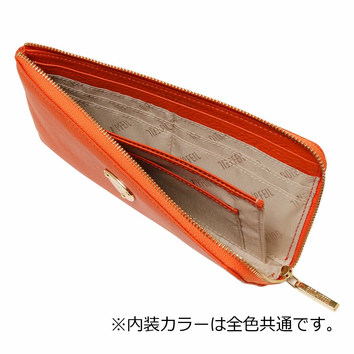 ゴールドファイル 長財布 本革 L字ファスナー 薄型 薄い レディース