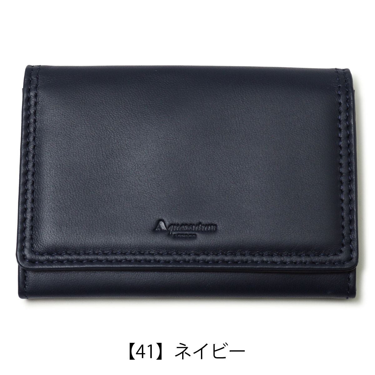 アクアスキュータム 名刺入れ 風琴マチ メンズ サットン AQWM-001