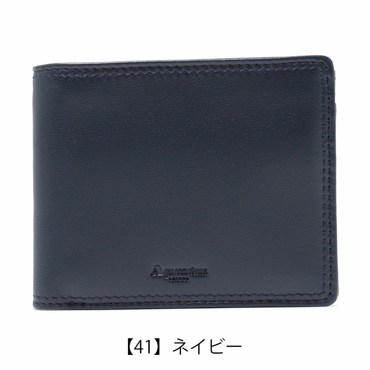 ⭐︎ドリーム2号館⭐︎ Aquascutum 二つ折り財布/紺 Aquascutum（アクアスキュータム） 二つ折り財布 メンズ バーミンガム