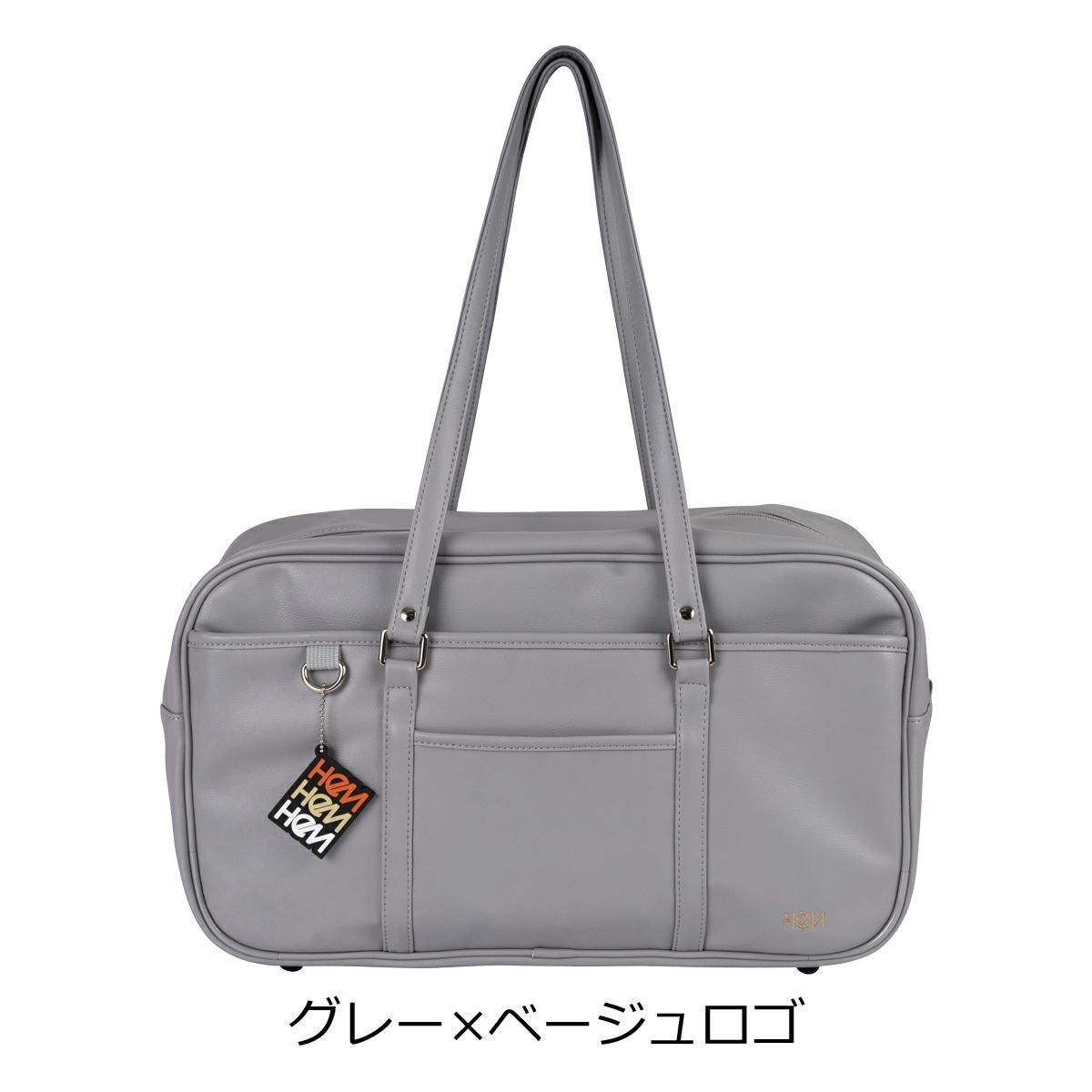 HeM スクールバッグ 合皮 ボストンバッグ トートバッグ A4 レディース