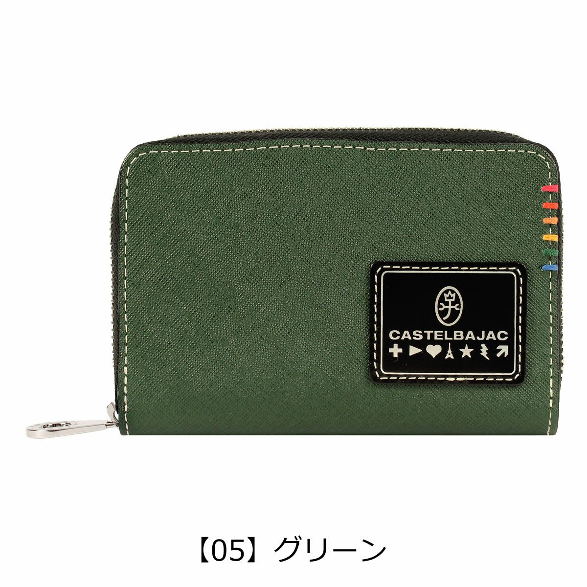 カステルバジャック 財布 二つ折り ラウンドファスナー ミドル