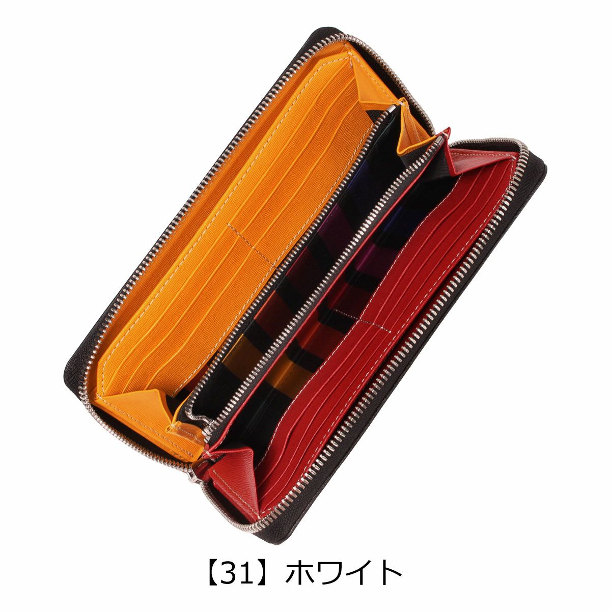 カステルバジャック 長財布 ラウンドファスナー 本革 ソート 034616