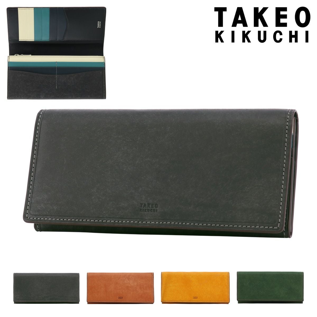 タケオキクチ 長財布 かぶせ 本革 メンズ 780615 マルゴII TAKEO