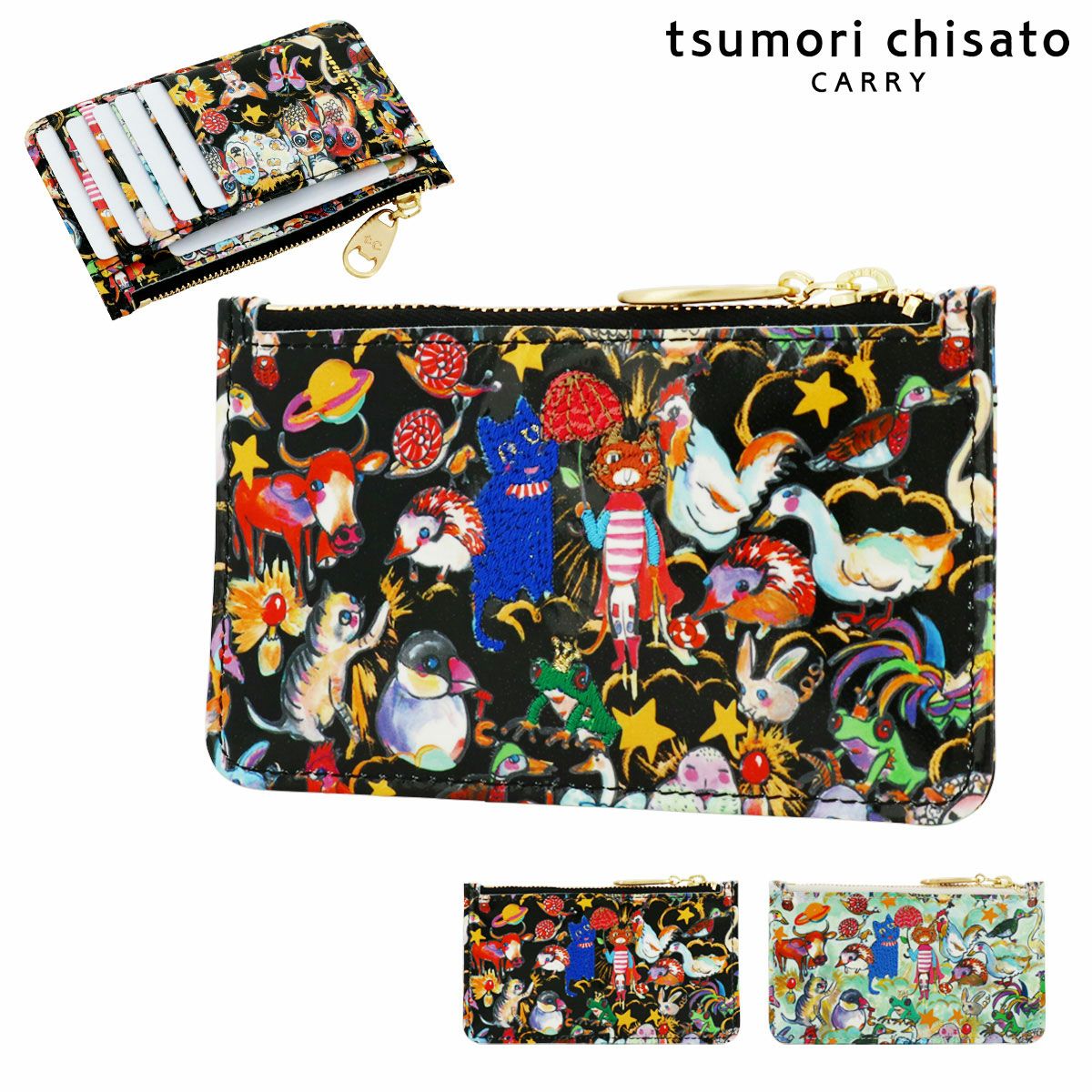未使用 tsumori chisato ケース　カードケース　財布　牛革 TSUMORI CHISATO（ツモリチサト） 最大42％ 財布 小物 二つ折り財布 2