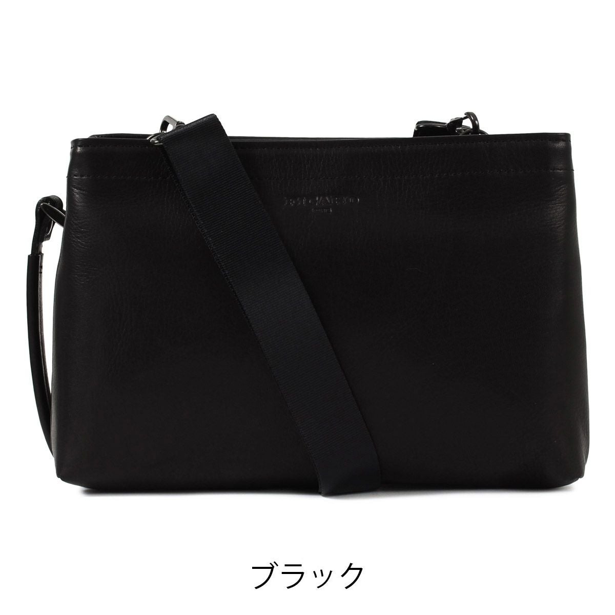 FIGARO ブラックレザー ビジネスバッグ フィガロ ブリーフケース 2WAY メンズ 日本製 17106 ビス FIGARO