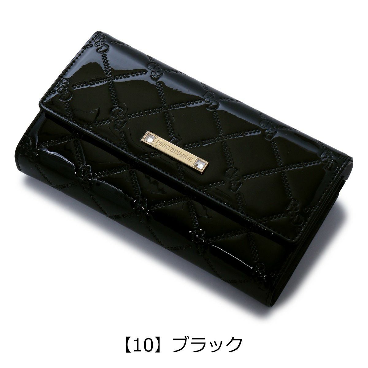 ピンキーアンドダイアン 長財布 かぶせ コモンエナメル PDLWFAT1