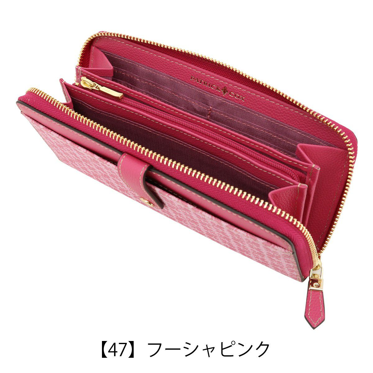 パトリックコックス 長財布 ラウンドファスナー 本革 レディース