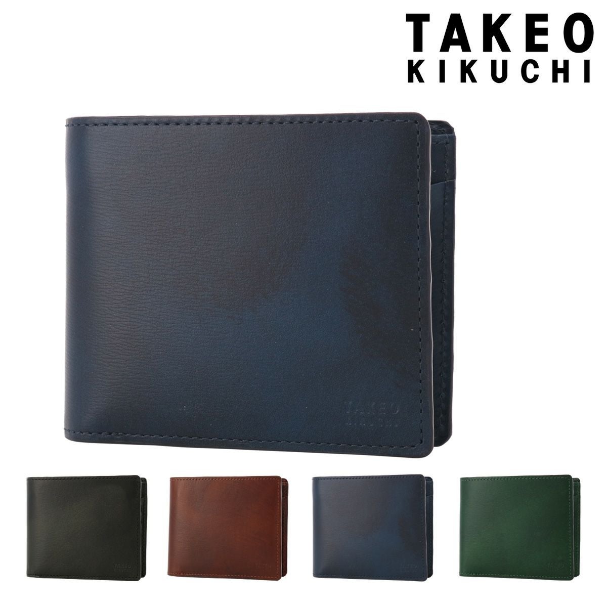 タケオキクチ 二つ折り財布 本革 メンズ ルーナ 7120121 TAKEO KIKUCHI