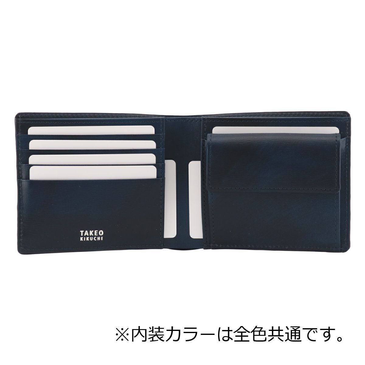 タケオキクチ 二つ折り財布 本革 メンズ ルーナ 7120121 TAKEO KIKUCHI