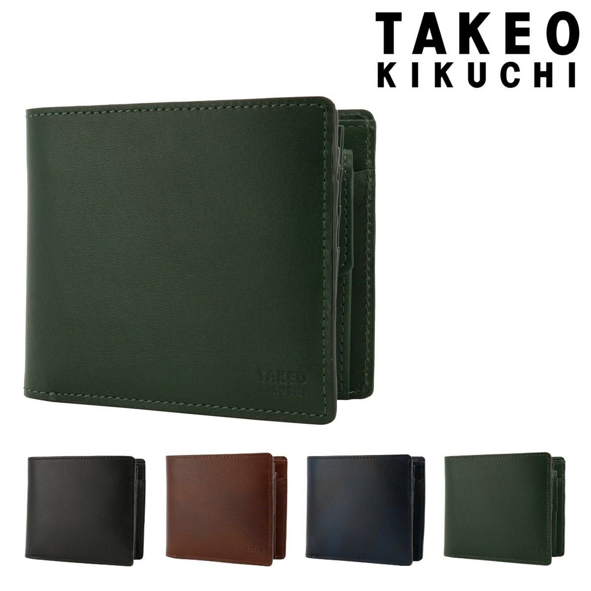 タケオキクチ 二つ折り財布 本革 メンズ ルーナ TKW-7140221 TAKEO