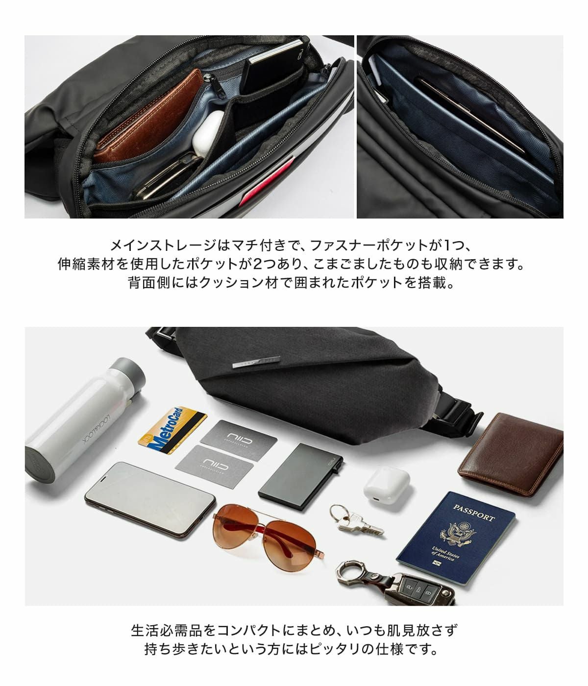 ニード ボディバッグ メンズ レディース R0 PRO NIID URBANATURE