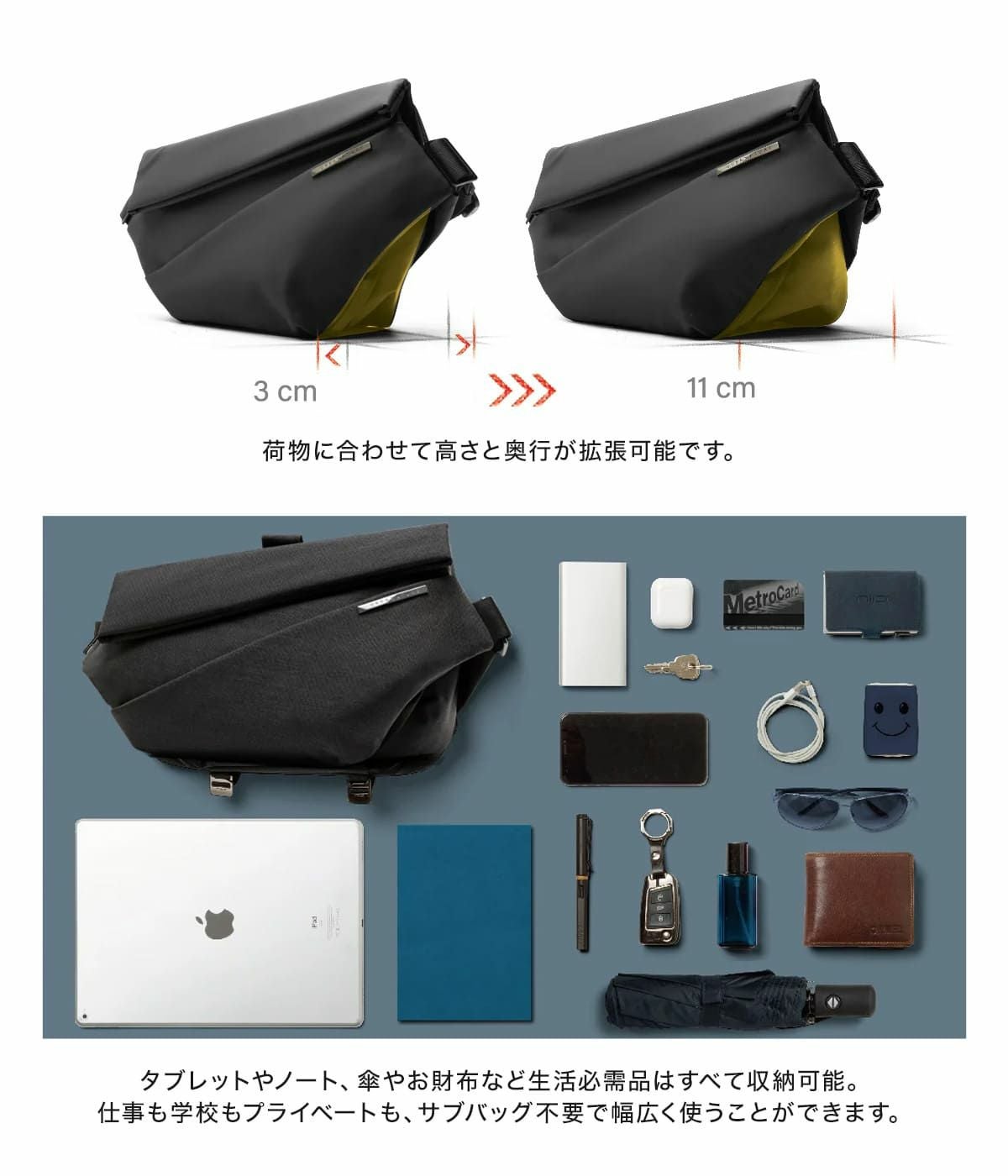 ニード ボディバッグ メンズ レディース R1 PRO NIID URBANATURE｜11