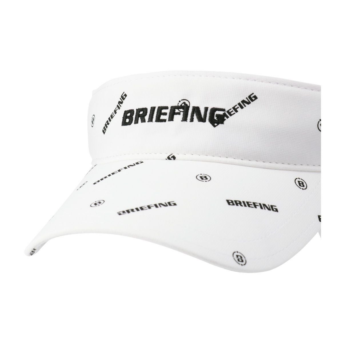 【新品・タグ付き】BRIEFING レディース サンバイザー リボン アイボリー ブリーフィング ゴルフ サンバイザー ウィメンズ モノグラム リボン