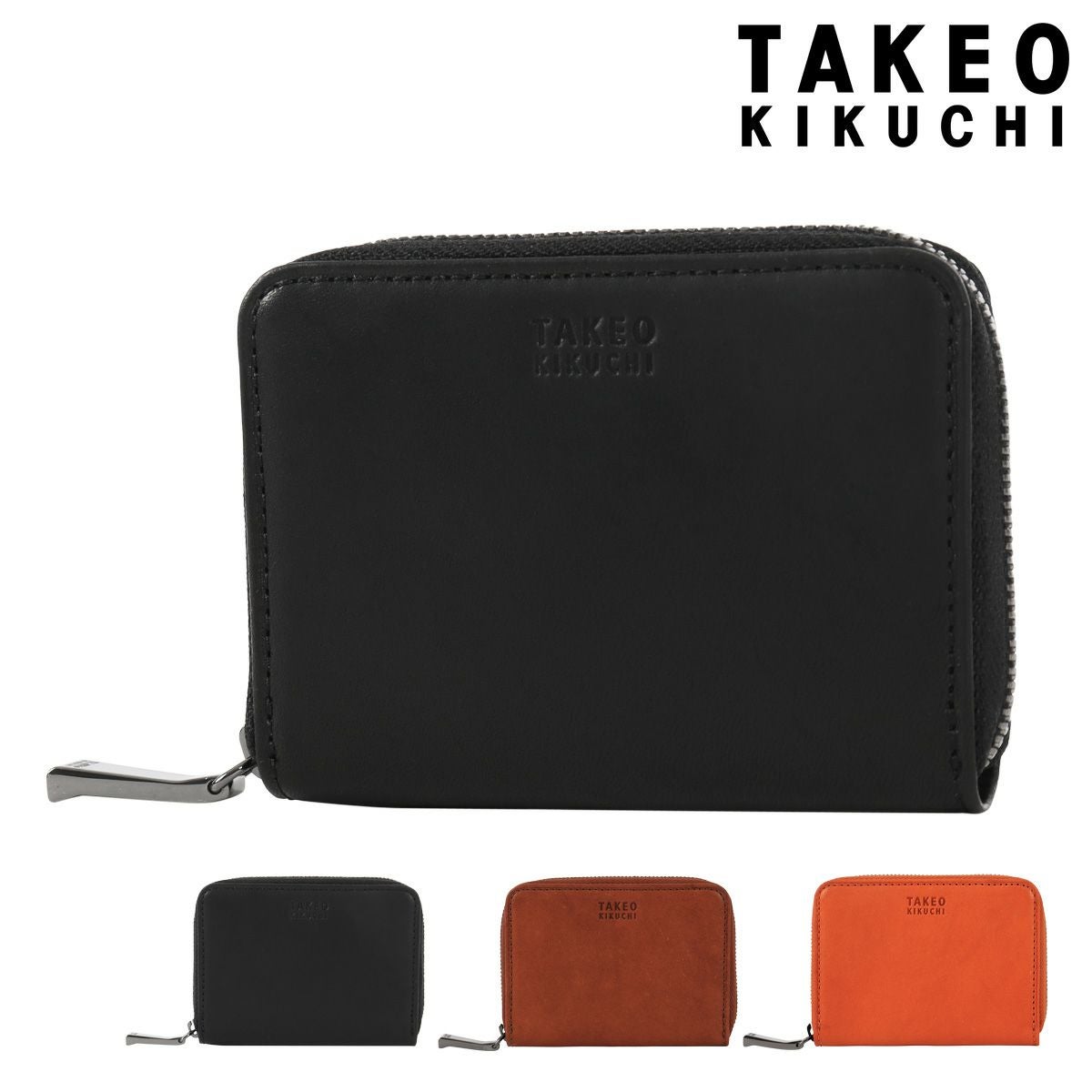 ラウンドジップ ケース 小銭入れ ブラック メンズ TAKEO KIKUCHI（タケオキクチ） COIN コイン コインケース 小銭入れ
